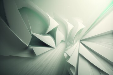 Obraz premium Polygon Struktur - weißer Hintergrund mit Farbe - Generative AI