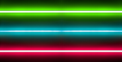 multicolour neon lights, glowing horizontal line