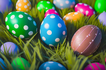 This themed Easter eggs background is perfect for creating cards, invitations and other holiday design materials.
