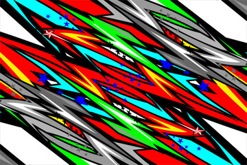 design vector racing background with a unique stripe pattern with a blend of bright colors and gray colors, perfect for your racing design