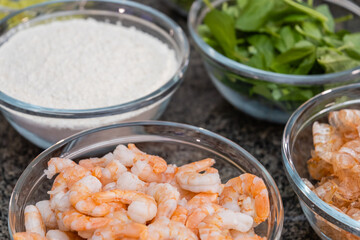 salted shrimp in the bowl