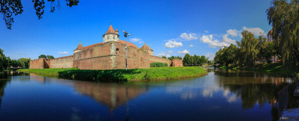 Obraz premium A panoramic view of Făgăraș fortress. Transylvania. Romania