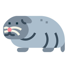 hamster flat icon style