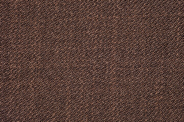 Brown dark fabric, threads woven close-up, background wallpaper, uniform texture pattern