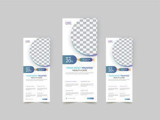 Modern Medical Rollup Banner, business rollup Banner, rollup, print rollup, 