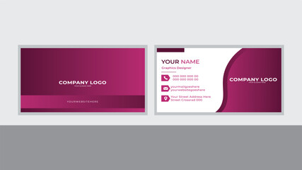 Double-sided creative business card template. Portrait and landscape orientation. Horizontal and vertical layout. Vector illustration