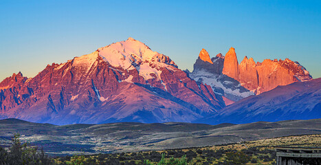 scenic view to Fitz Roy mountain in Argentina, Patagonia