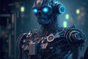 Fototapeta na wymiar Outstanding Achievement in Robotics in Creating Humanoid Robots AI
