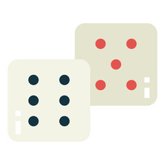 dice flat icon style