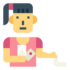 gambler flat icon style