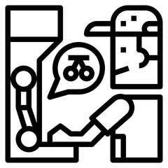 gambler line icon style