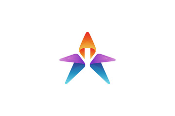 star logo with colorful simple design style © cahyo