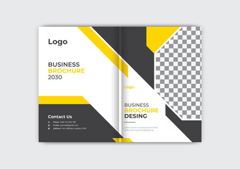 Corporate company profile cover page or business brochure cover design template.