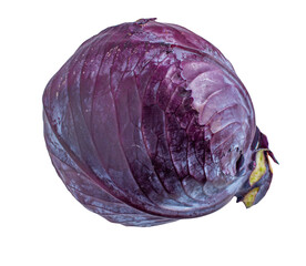 Red cabbage on a transparent background