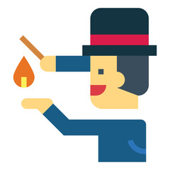 magic show flat icon style