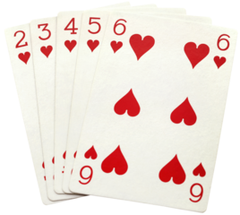 Straight flush for playing poker
