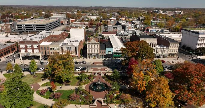Aerial View Town Square Bowling Green Kentucky USA