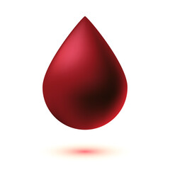 Obraz premium Vector drop of red blood