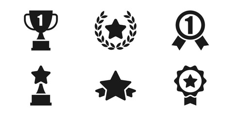 Award, winner vector icons set