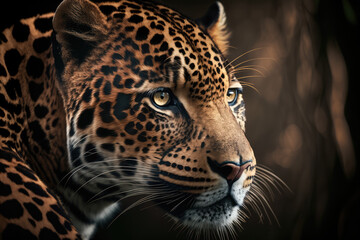 Naklejka na ściany i meble Closeup photography of a Jaguar