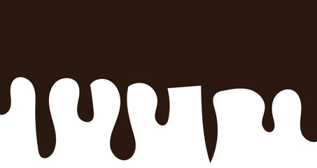 Chocolate drops background. Vector illustration.	