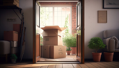 From House to Home: The Logistics of Moving and Delivery Make Moving Day a Success - ai generated