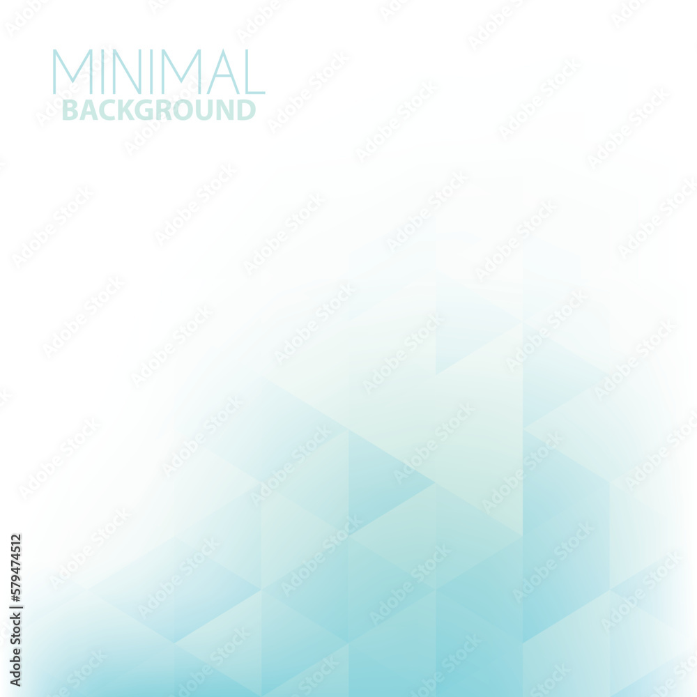 Poster Minimal light bluish background with translucent triangles. Subtle vector pattern