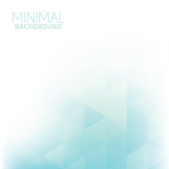 Minimal light bluish background with translucent triangles. Subtle vector pattern