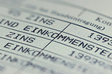 interest payments in a German savings book