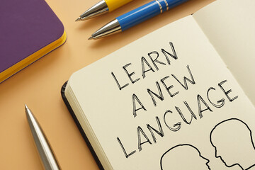 Learn a New Language is shown using the text