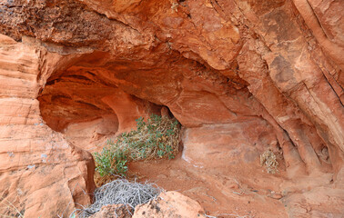 Looking into the cave - Valley of Fire State Park, Nevada