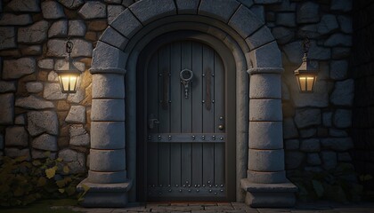 Fototapeta na wymiar Beautifull stone front door