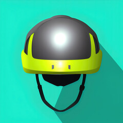 illustration of Mountain helmet on a green background