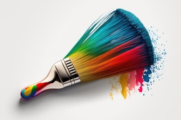 Experience the true essence of artistic expression with this hyper-realistic photo - a stunning depiction of a colorful brush that captures the essence of creativity and imagination
