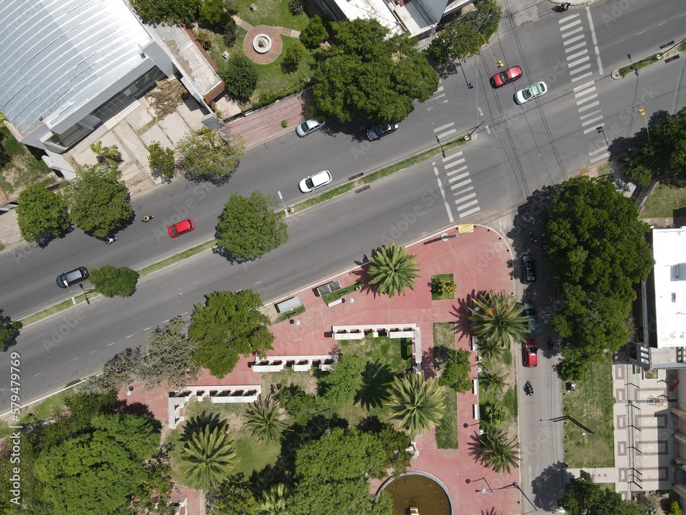 Canvas Prints view of the city by drone