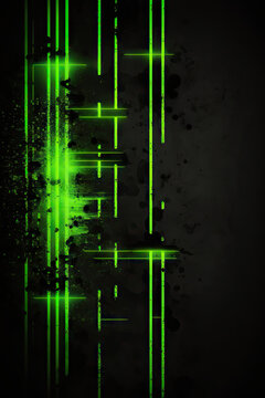 Neon Green and Black Grunge Background Texture - Neon Green and Black Grunge Backgrounds Series - Grunge Wallpaper created with Generative AI technology