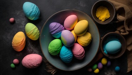 Fototapeta na wymiar easter colorful eggs