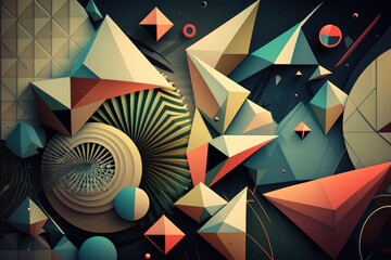 Get ready to add a modern touch to your designs with our geometric shapes background. Its clean lines and simple shapes provide the perfect backdrop for your next project