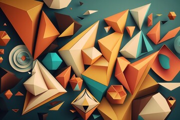 Get ready to add a modern touch to your designs with our geometric shapes background. Its clean lines and simple shapes provide the perfect backdrop for your next project