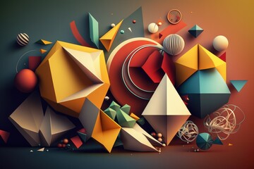 Get ready to add a modern touch to your designs with our geometric shapes background. Its clean lines and simple shapes provide the perfect backdrop for your next project