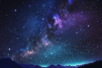 Journey through the infinite expanse of the cosmos with this breathtaking space photo - a stunning night sky wallpaper that boasts a mesmerizing display of stars