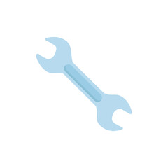 Wrench tool icon. Flat vector illustration.