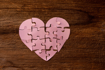 a pink shaped puzzle