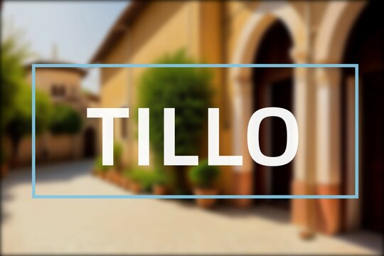 Tillo: Der Name der t&uuml;rkischen Stadt Tillo in der Region Siirt vor einem Hintergrundbild