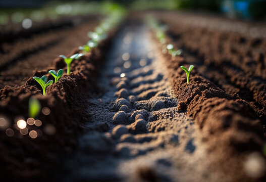 The Future of Farming: AI-Generated Render of Artificial Planting and Cultivation