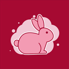 cute rabbit illustration vector art