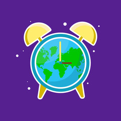 Naklejka premium World clock,hour art illustration