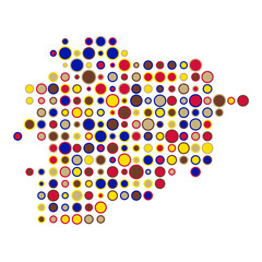 Andorra Silhouette Pixelated pattern map illustration