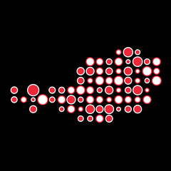 Austria Silhouette Pixelated pattern map illustration