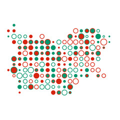 Bulgaria Silhouette Pixelated pattern map illustration